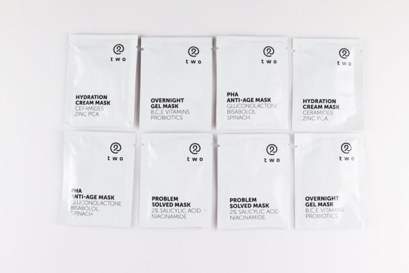 two cosmetics Vzorky pleťových masiek 8x5ml